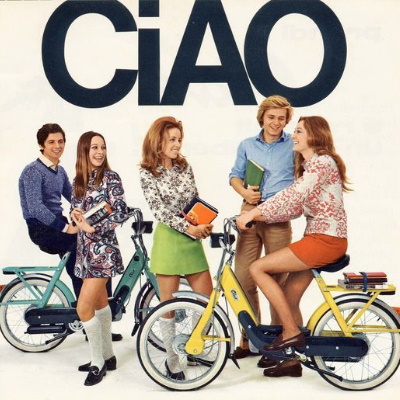 old piaggio ciao moped advertising
